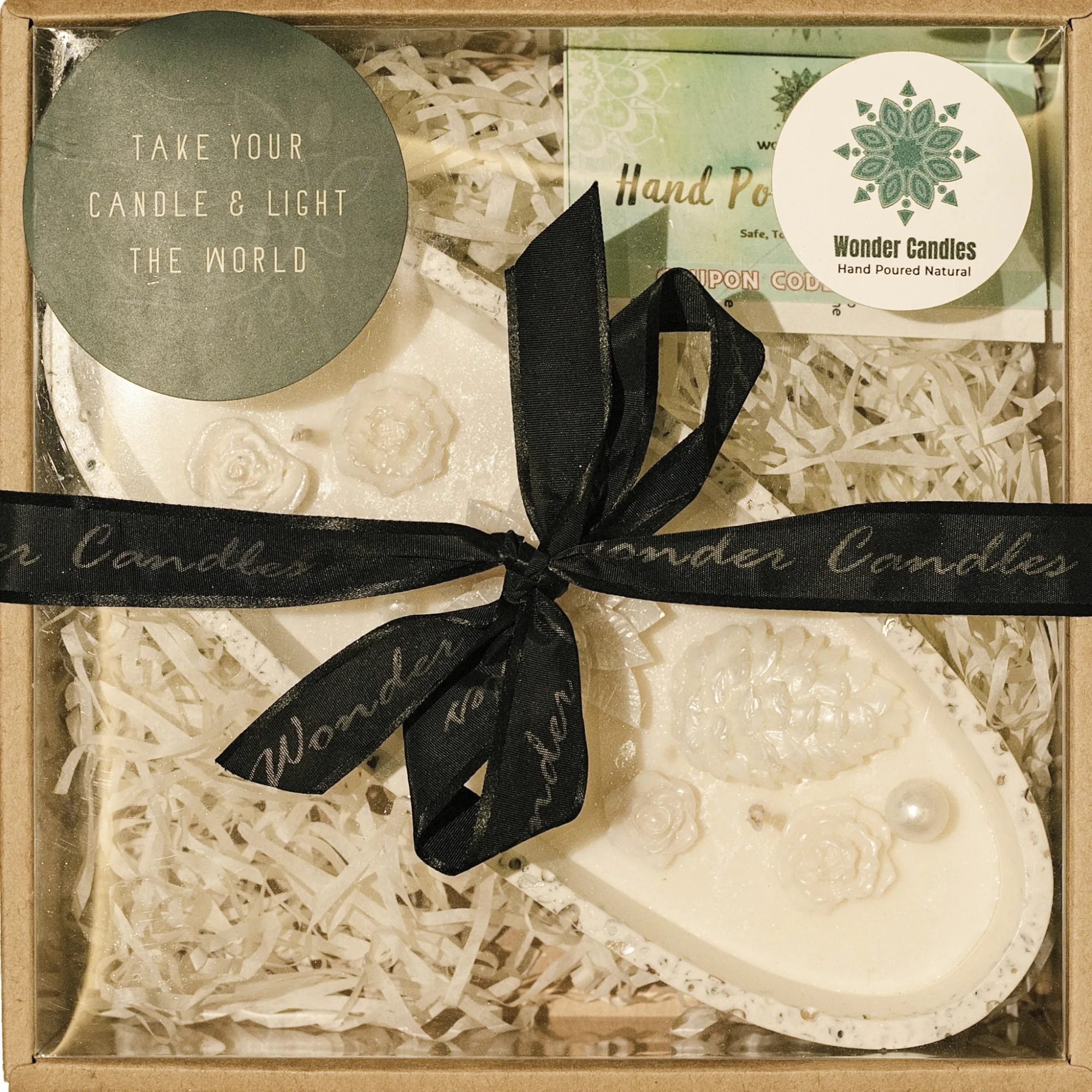 Artisan Candle in Stone, Pearls Collection, Amber, Vanilla and Flowers, 300ml