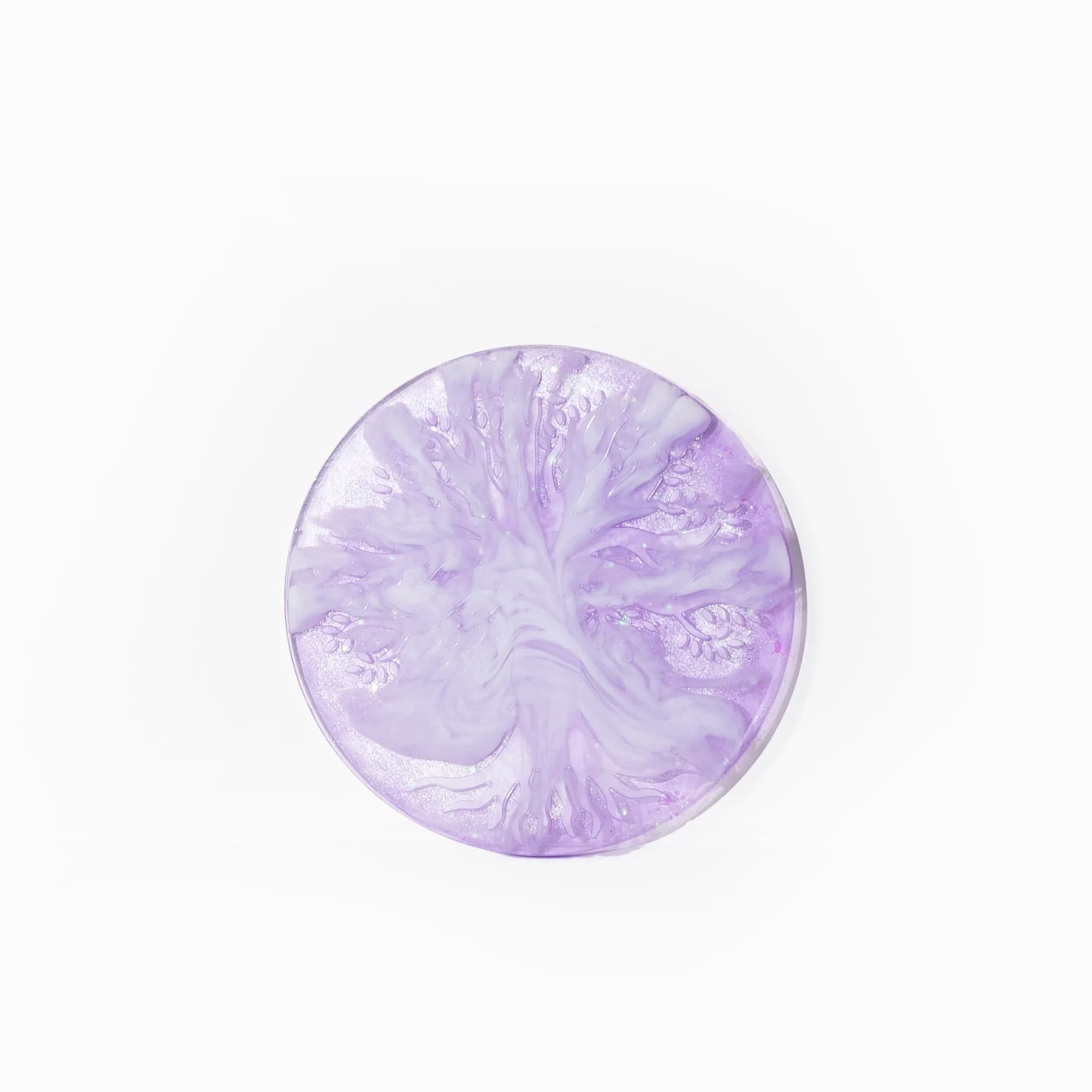 Resin Coaster, Tree of Life, Lavender Collection